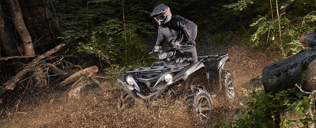 ATV with rider